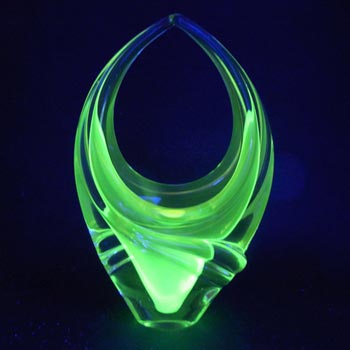 (image for) Arte Nuova Pustetto & Zanetti Murano Sommerso Uranium Glass Vase