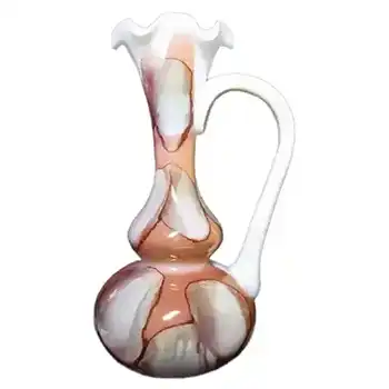 (image for) Stelvia Italian Peach/White Glass Vase/Jug