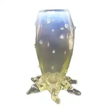 (image for) John Walsh Victorian Vaseline/Uranium Glass Thorn Vase