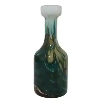 (image for) V.B. Opaline Florence Italian Empoli Blue Glass Vase