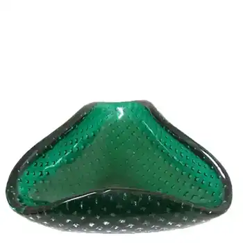 (image for) Venini Murano Green Glass Bubble Bowl by Carlo Scarpa