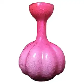 (image for) Victorian Antique Silver Mica Pink Glass Vase c 1890