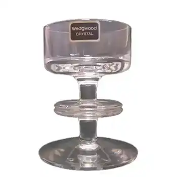 (image for) Wedgwood 1970s Sheringham Clear Glass Candlestick RSW13