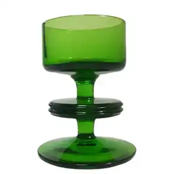 (image for) MARKED Wedgwood Green Glass Sheringham Candlestick RSW13/1