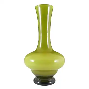 (image for) Scandinavian or Italian 1970's Retro Green Glass Vase