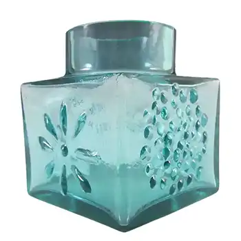(image for) Dartington #FT2 Frank Thrower Kingfisher Blue Glass Vase