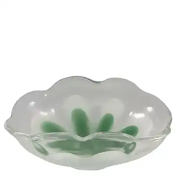 (image for) Flygsfors Coquille Glass Bowl by Paul Kedelv - Signed