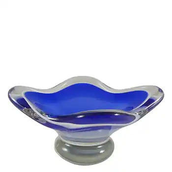 (image for) Flygsfors Coquille Glass Bowl by Paul Kedelv Signed '54