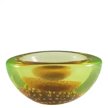 (image for) Galliano Ferro Murano Amber & Uranium Glass Bullicante Bowl