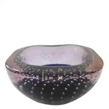 (image for) Galliano Ferro Murano Blue & Lilac Neodymium Glass Bullicante Bowl
