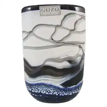 (image for) Gozo Maltese Glass 'Noir' Vase - Signed + Labelled
