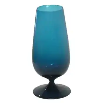 (image for) Gullaskruf Swedish/Scandinavian Smoky Blue Glass Vase