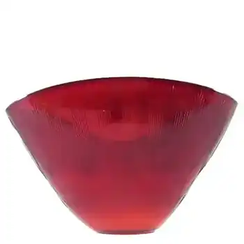 (image for) Gullaskruf Ruby Red Glass 'Delphi' Bowl by Lennart Andersson