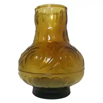 (image for) Empoli 1970's Italian Amber Textured Glass Vase