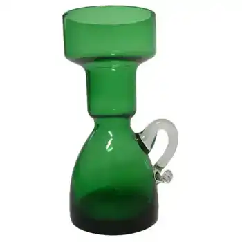 (image for) Japanese "Best Art Glass" Green Glass Vase - Labelled