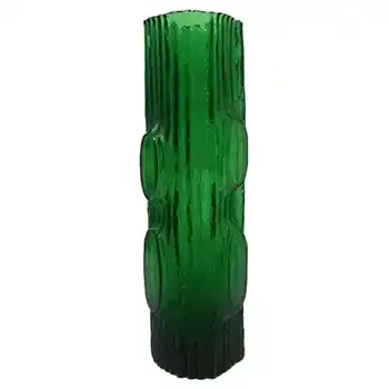 (image for) Japanese "My Lady" Bark Textured Green Glass Vase