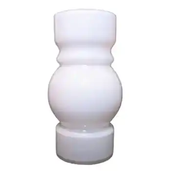 (image for) Lindshammar 1970's Swedish White Hooped Glass Vase