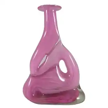 (image for) Maltese Mtarfa Organic Pink Art Glass Sculpture Vase