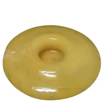 (image for) Nazeing Clouded Mottled Yellow Bubble Glass Posy Bowl