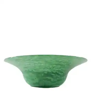 (image for) Nazeing Large Clouded Mottled Green Bubble Glass Bowl 86/1