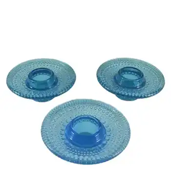 (image for) Cascade / Wood Bros Blue Glass 'Kastehelmi' Candle Holders