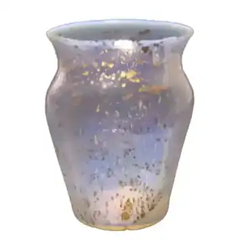 (image for) Salviati Murano Opalescent Glass Gold Leaf Vase