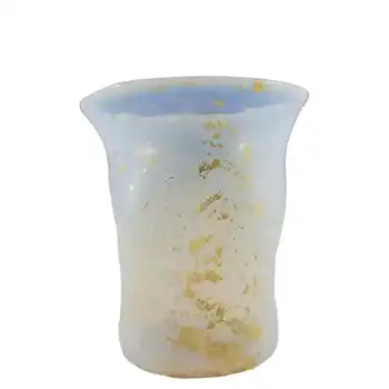 (image for) Salviati Murano Opalescent Glass Gold Leaf Vase