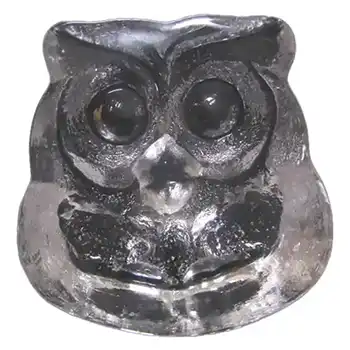 (image for) Skruf Swedish Glass Owl Paperweight - Labelled