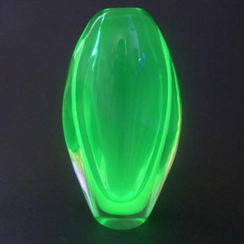 (image for) Arte Nuova Pustetto & Zanetti Murano Sommerso Uranium Glass Vase