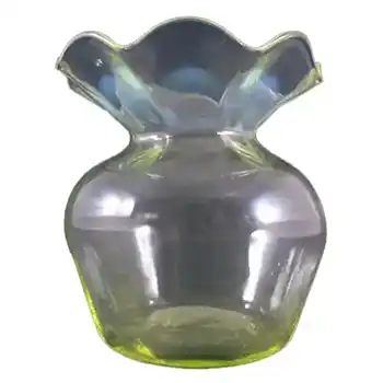 (image for) Victorian 1900's Vaseline/Uranium Glass Posy Vase