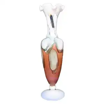 (image for) Stelvia Italian 'Fatto A Mano' Sandy Glass Vase - Label