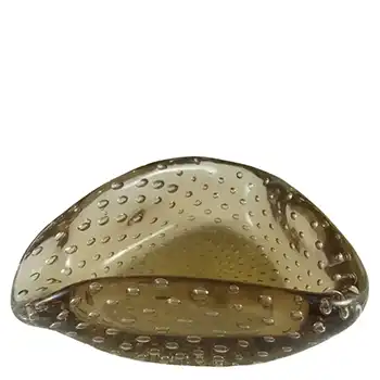 (image for) Venini Murano Amber Glass Bubble Bowl by Carlo Scarpa