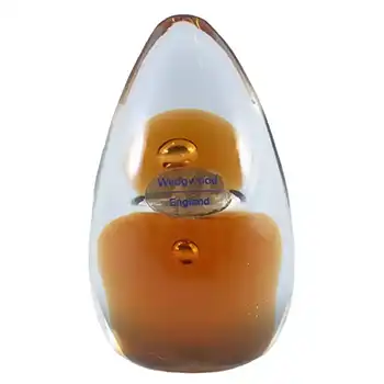 (image for) Wedgwood Topaz Glass Domed Paperweight SGII - Marked