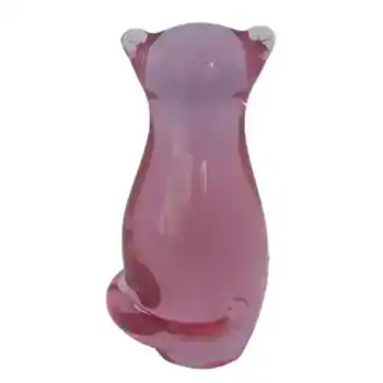 (image for) Zelezny Brod Neodymium Glass Cat Signed by Miloslav Janku