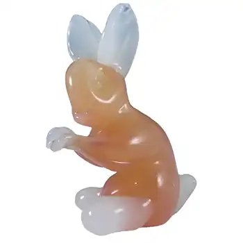 (image for) Archimede Seguso Alabastro Glass Rabbit Sculpture - Label