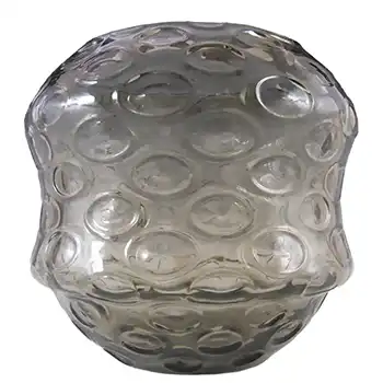 (image for) Borske Sklo Smoke Glass Optical 'Olives' Vase Box + Label