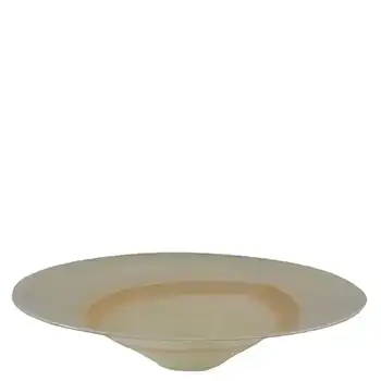 (image for) Large Mottled Cloudy Cream + Orange Glass Bowl