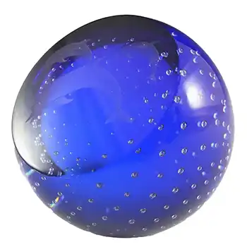 (image for) Caithness Blue Glass "Creatures" Dolphins Paperweight