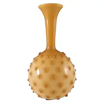 (image for) Empoli Italian Amber Cased Glass Seed Pod Vase - Labelled