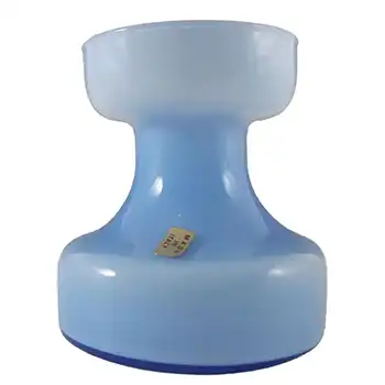 (image for) Empoli Italian Blue Cased Glass Vase - Labelled