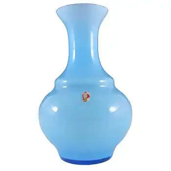 (image for) Ryd 1970s Scandinavian Blue Cased Glass Vase - Labelled