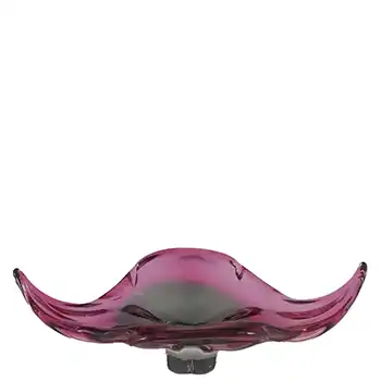 (image for) Chřibská #296/5/30 Czech Pink & Green Glass Bowl