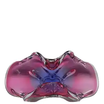 (image for) Chřibská Mid Century Czech Pink & Purple Glass Bowl