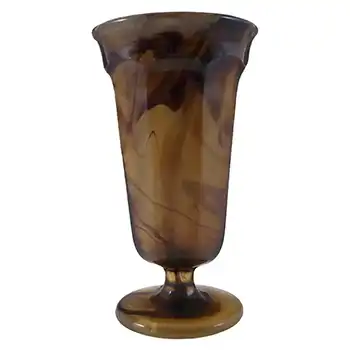 (image for) Davidson #1 British Art Deco Amber Cloud Glass Vase