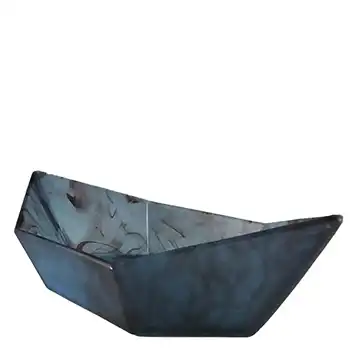 (image for) Davidson #27 British Art Deco Blue Cloud Glass Bowl