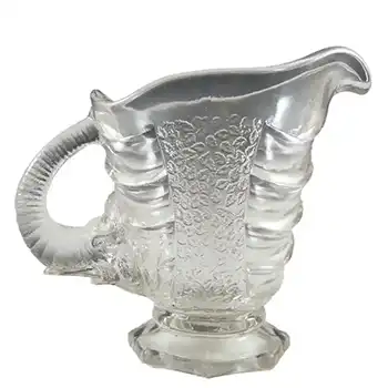 (image for) Sowerby #2614 Art Deco 1930's Glass Elephant Jug/Creamer