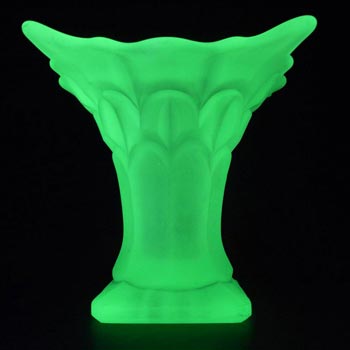 (image for) Bagley #2832 Art Deco Uranium Green Glass 'Salisbury' Vase