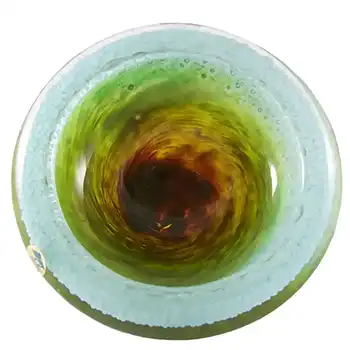 (image for) Ekenas Blue + Green Glass Bowl Signed John-Orwar Lake