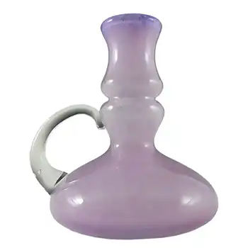(image for) Ekenas Pink Glass Candlestick Signed John-Orwar Lake