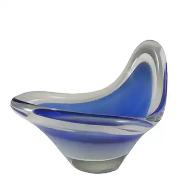 (image for) Flygsfors Coquille Glass Bowl by Paul Kedelv Signed '63